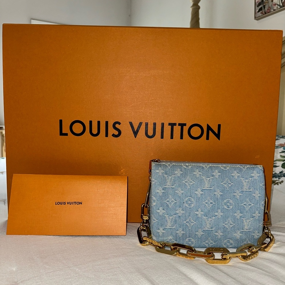 Authentic Louis Vuitton Blue Monogram Women's Bag